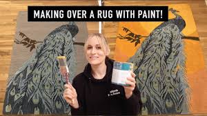 to paint a rug rug makeover