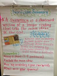 Nonfiction Summary Anchor Chart Could Use With Scholastic
