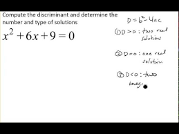 Solutions Of A Quadratic Equation