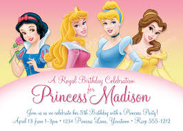 Disney Princess Birthday Invitations For Vintage Disney Princess