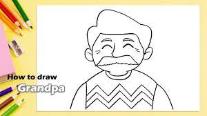 how to draw grandpa you