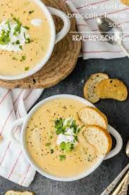 slow cooker broccoli cheese soup with
