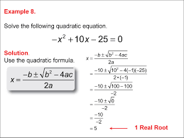 Student Tutorial Solving Quadratic