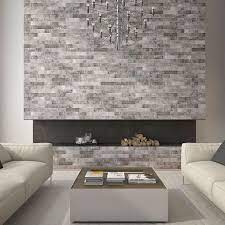 Light Grey Textured Brick Wall Tile