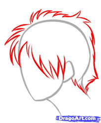 End the sides of the hair about halfway down the face. Drawing Hair Drawing Reference Side View