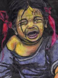 Cry Baby Cry Pastel by Jean Haynes - Cry Baby Cry Fine Art Prints and Posters for Sale - cry-baby-cry-jean-haynes