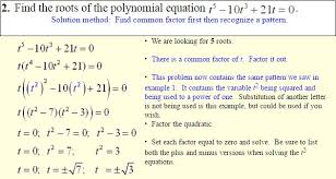 solving polynomials equations of higher