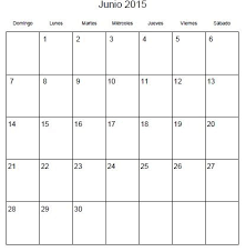Calendario Junio 2015 Para Imprimir Calendarios Proyecto