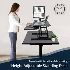Including reduction of low back pain. Height Adjustable 32 Standing Desk Converter Sit Stand Desk Risers For Standing Or Sitting Stand Up Desk With Removable Keyboard Tray Ideal For Home Office Black Buy Online At Best Price In