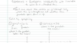 Graphing A Quadratic Inequality Math