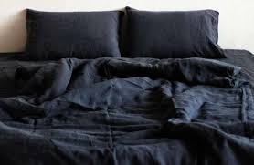 Black Bedding Linen Duvet