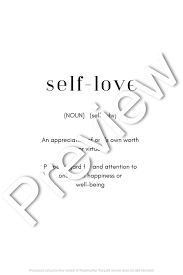self love definition poster digital