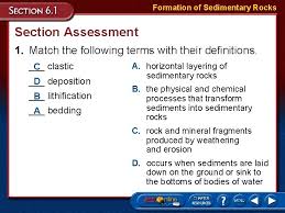 sedimentary rocks objectives sequence
