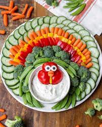 thanksgiving turkey veggie tray video
