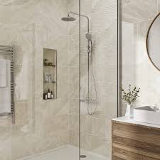 A popular choice for walls and floors, bathroom tiles can bring color, pattern, texture, or even a bit of glamour to a functional space. Antigua Ivory Wall Bathroom Tiles 250 X 500mm Per Box