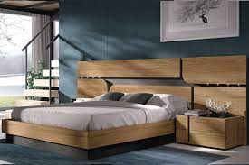 modern platform bed with nightstands