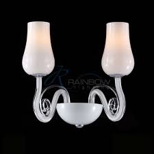 Wall Lamp With White Glass Shades 3431
