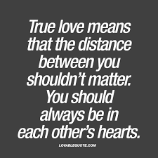true love means that the distance