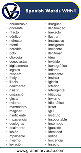spanish words with i grammarvocab