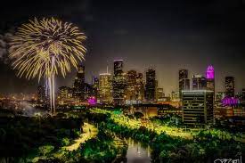 fireworks on fourth of july in houston