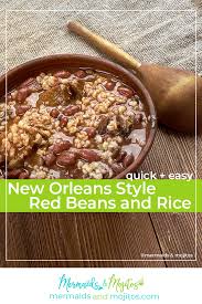Place beans in a large stew pot and cover with chicken broth. New Orleans Red Beans And Rice With Tasso Mermaids Mojitos