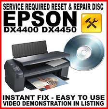 Cela permet de relativiser les choses ! Epson Stylus Dx4400 Imprimante Dx4450 Service Requis Fault Reset Reparation Disque Ebay