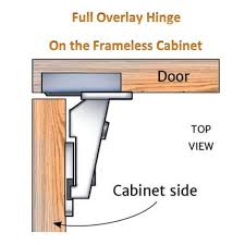 frameless full overlay cabinet hinge