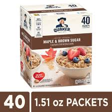 quaker instant oatmeal maple and brown