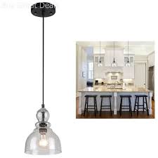 A kitchen island often serves as the heart of the home, and pendant lights over the kitchen island add extra illumination to this important spot. Tzoe Glass Pendant Lighting For Kitchen Island 9 Hand Blown Glass Hanging Ul For Sale Online Ebay