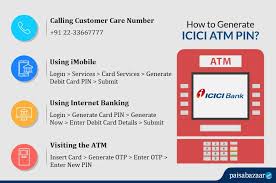 how to generate icici debit card pin