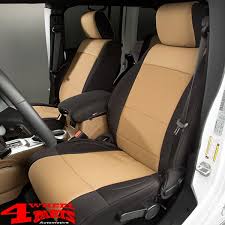 Seat Covers Pair Neoprene Front Black