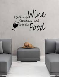 I Cook With Wine Wall Art Vinyl Lounge