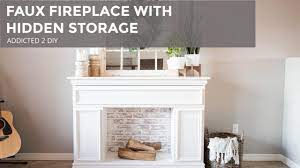 faux fireplace with storage you