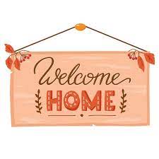 welcome home banner free vectors