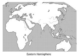 Any circle drawn around the earth divides it into two equal halves called hemispheres. Eastern Hemisphere Map Diagram Quizlet