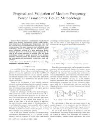 Pdf Proposal And Validation Of Medium Frequency Power