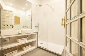 Bathroom With Glass Enclosed Shower