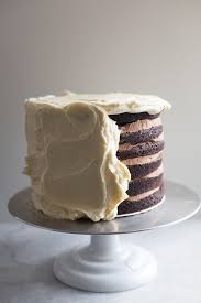 chocolate birthday cake with cream
