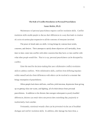 pdf the role of conflict resolution in