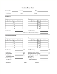 Cash Register Balance Sheet Template Guitafora
