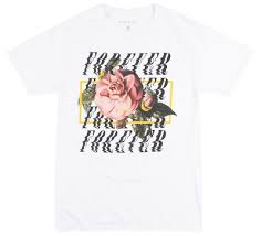 Pacsun Forever Rose T Shirt Mens Fashion Graphic Tee White
