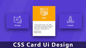 how to design css card ui in html css