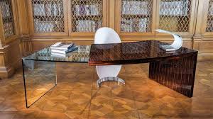 Pegaso Wood And Glass Writing Desk By