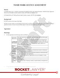 free trade mark licence template