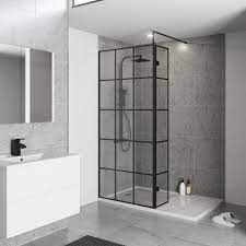 kartell krittal black frame shower screen