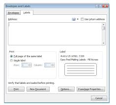 This problem only affects users printing from pdf documents. How To Create Mailing Labels In Word