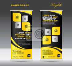 roll up banner stand template stand