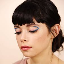 best blue glitter eye makeup graphic