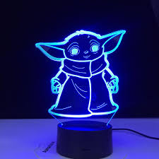 Mini Yoda 3d Led Night Light Star Wars Baby Cartoon Meme Figure Nightlight For Kids Child Bedroom Decor Table Lamp Night Light Led Night Lights Aliexpress