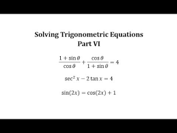 Solving Trigonometric Equations V